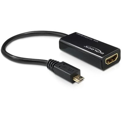 Zdjęcia - Kabel Delock Adapter MHL Micro USB - HDMI  65314 