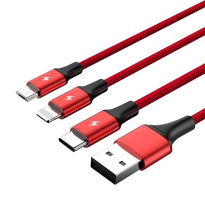Zdjęcia - Kabel Unitek  USB - Micro USB/USB-C/Lightning  1.2 m USB - Micro USB/USB Typ 