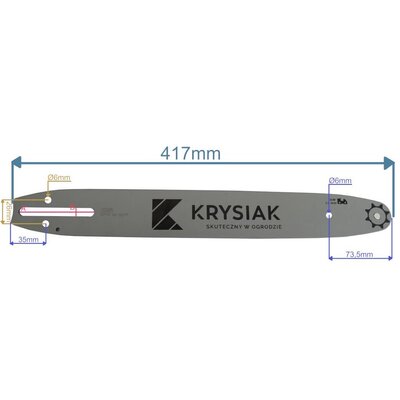 Zdjęcia - Akcesoria do narzędzi Krysiak Prowadnica do piły  MAX AP14-52 36 cm 