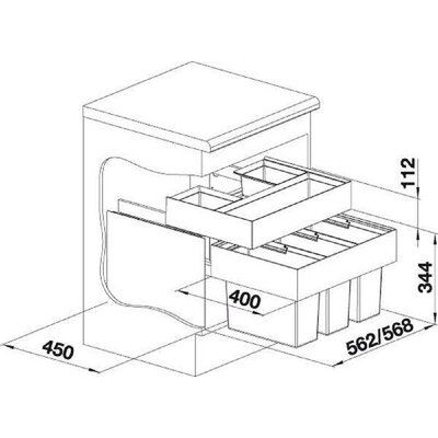 Zdjęcia - Kosz na śmieci Blanco Wkład do szuflady  Select II Orga 