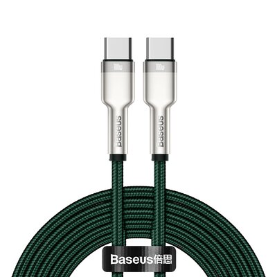 Фото - Кабель BASEUS Kabel USB-C - USB-C  Cafule Metal 2 m Zielony 