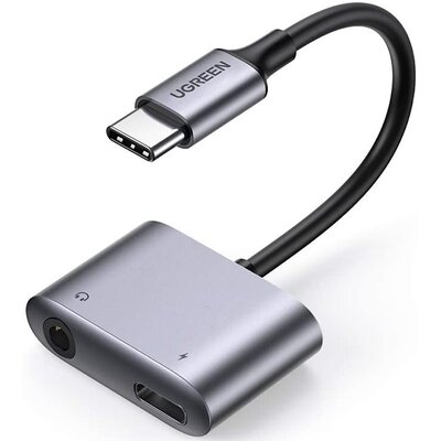 Фото - Інше для мобільних Ugreen Adapter USB-C - USB-C jack 3.5 mm  CM231 Szary CM231 70311 