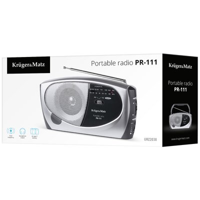 Фото - Радіоприймач / годинник Kruger&Matz Radio  PR-111 Przenośne Analogowe 