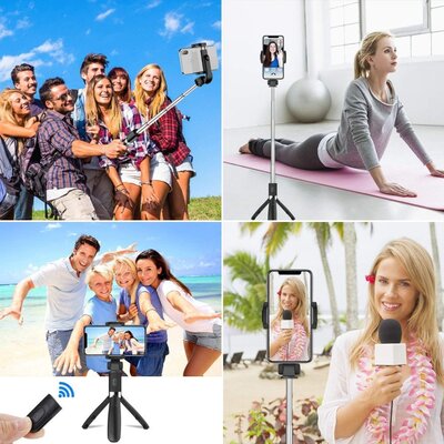 Zdjęcia - Uchwyt do selfie Tech-Protect Uchwyt selfie  L02S Bluetooth Tripod Czarny 