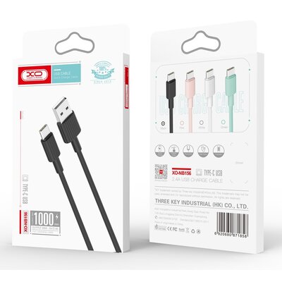 Zdjęcia - Kabel XO  USB - Lightning  NB156 2.4A 1 m Biały 