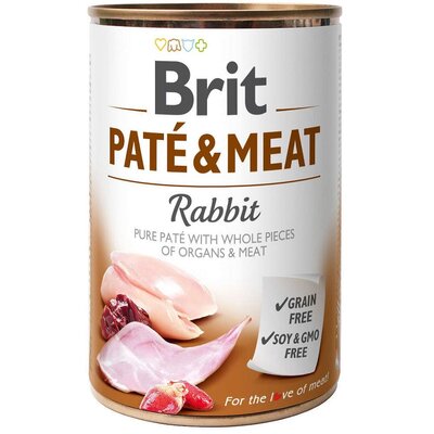 Karma dla psa BRIT Paté & Meat Królik 400 g