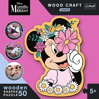 Фото - Пазли й мозаїки Trefl Puzzle  Wood Craft Junior Myszka Minnie W świecie Minnie 20200 (50 el 