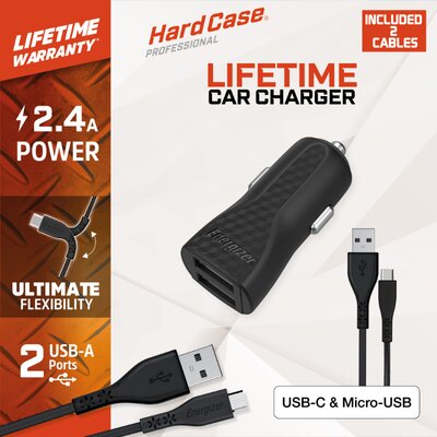 Zdjęcia - Ładowarka Energizer  samochodowa  HardCase 12W Czarny 