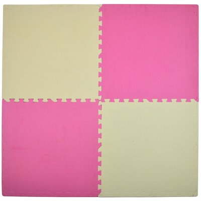 Фото - Розвивальний килимок Humbi Mata piankowa  Puzzle 62 x 62 x 1 cm  Kremowo-różowy (12 elementów)