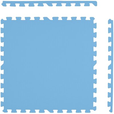 Фото - Розвивальний килимок Humbi Mata piankowa  Puzzle 62 x 62 x 1 cm  Błękitny (9 elementów)