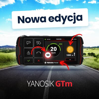 Фото - GPS-навігатор Yanosik Antyradar  GTm + 36 miesięcy abonamentu 