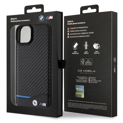 Фото - Чохол BMW Etui  Leather Carbon do Apple iPhone 15 Plus Czarny BMHCP15M22NBCK 