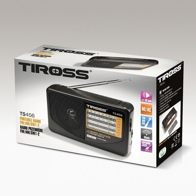 Фото - Радіоприймач / годинник TIROSS Radio  TS-456 Analogowe Przenośne Czarny 