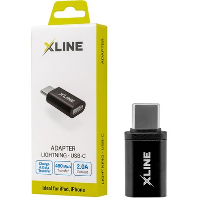 Zdjęcia - Pozostałe do telefonów komórkowych X-Line Adapter Lightning - USB Typ-C XLINE Czarny UA00K-LC 