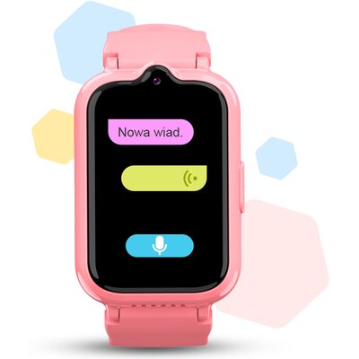 Фото - Смарт годинник MANTA Smartwatch  Junior Joy 4G Różowy 