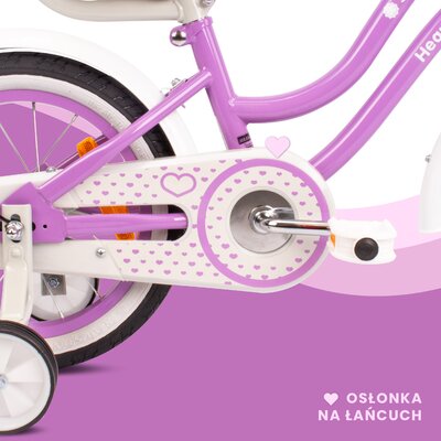 Zdjęcia - Rower dziecięcy Sun Baby   Heart bike 14 cali dla dziewczynki Fioletowy 