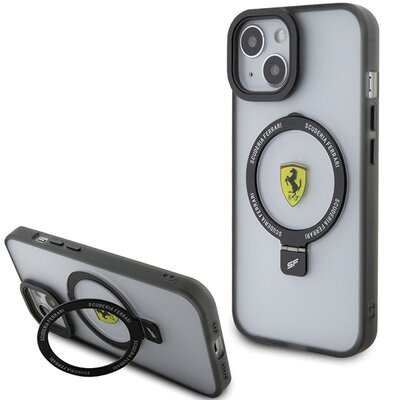 Zdjęcia - Etui Ferrari   Ring Stand do Apple iPhone 15 Czarny 