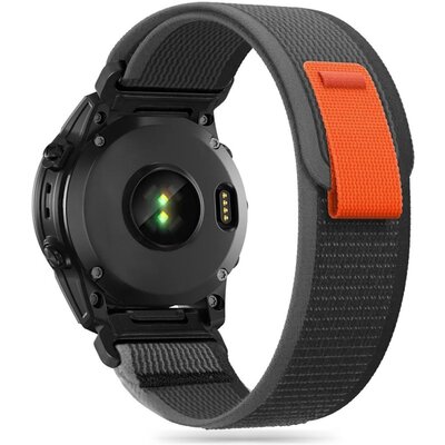 Pasek TECH-PROTECT Nylon do Garmin Fenix 3/5X/3HR/5X Plus/6X/6X Pro/7X (51mm) Czarno-pomarańczowy