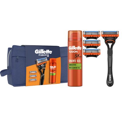 Фото - Електробритва Gillette Golarka  Fusion 5 + 3 Ostrza + Żel do golenia Fusion 200 ml + Kosm 