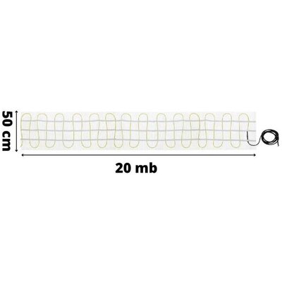 Zdjęcia - Ogrzewanie podłogowe elektryczne Mission Air Mata grzewcza pod płytki  MA-160 W/m2 10m2  MA-160 (20mb x 50cm)