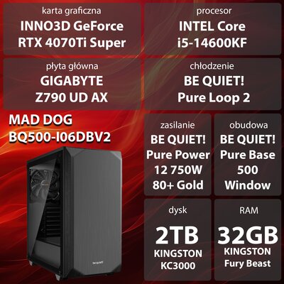 Фото - Персональний комп'ютер Mad Dog Komputer  GeForce RTX 4070Ti Super CS2 Reflex Edition BQ500-I06DBV2 