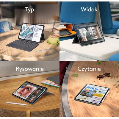 Фото - Чохол Logitech Etui na iPad Pro  Combo Touch Szary Klawiatura 