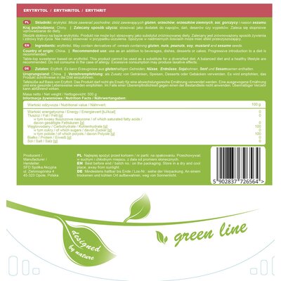 Фото - Вітаміни й мінерали AllNutrition Erytrytol INTENSON Green Line  Green Line  (500 g)