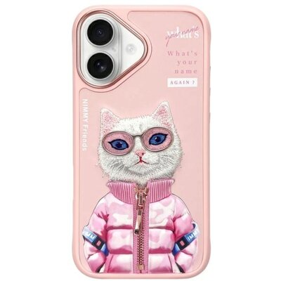 Etui NIMMY Cool&Cute 2.0 Cat do Apple iPhone 16 Różowy