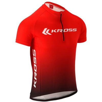 Фото - Велоодяг KROSS Koszulka rowerowa  Sport Jersey  Czerwono-czarny T4COD100020SRD (rozmiar S)